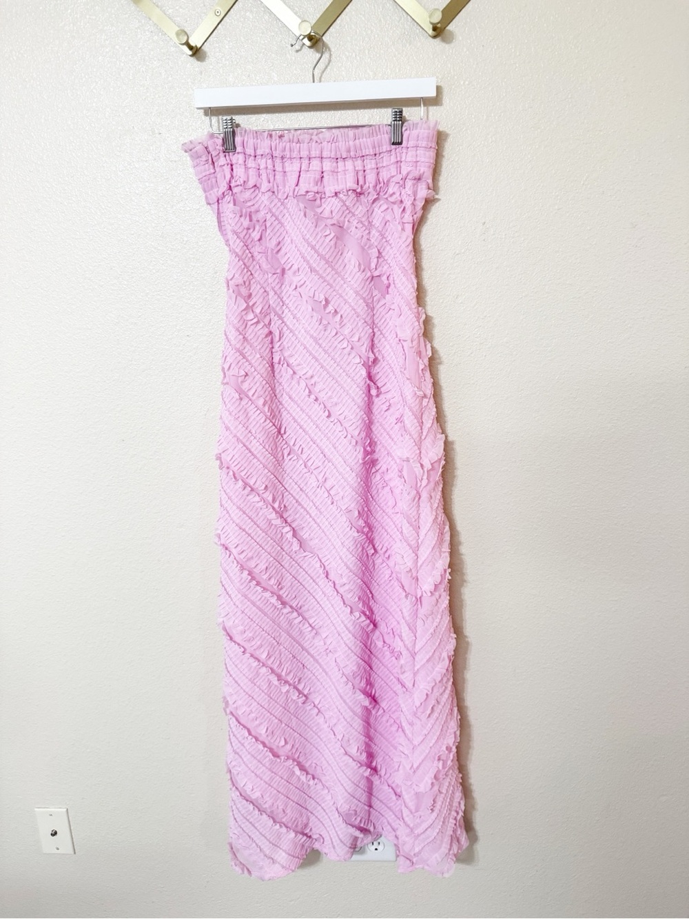 Endless Rose Anthropologie Strapless Textured Column Midi Dress Size Medium NEW - Picture 9 of 15